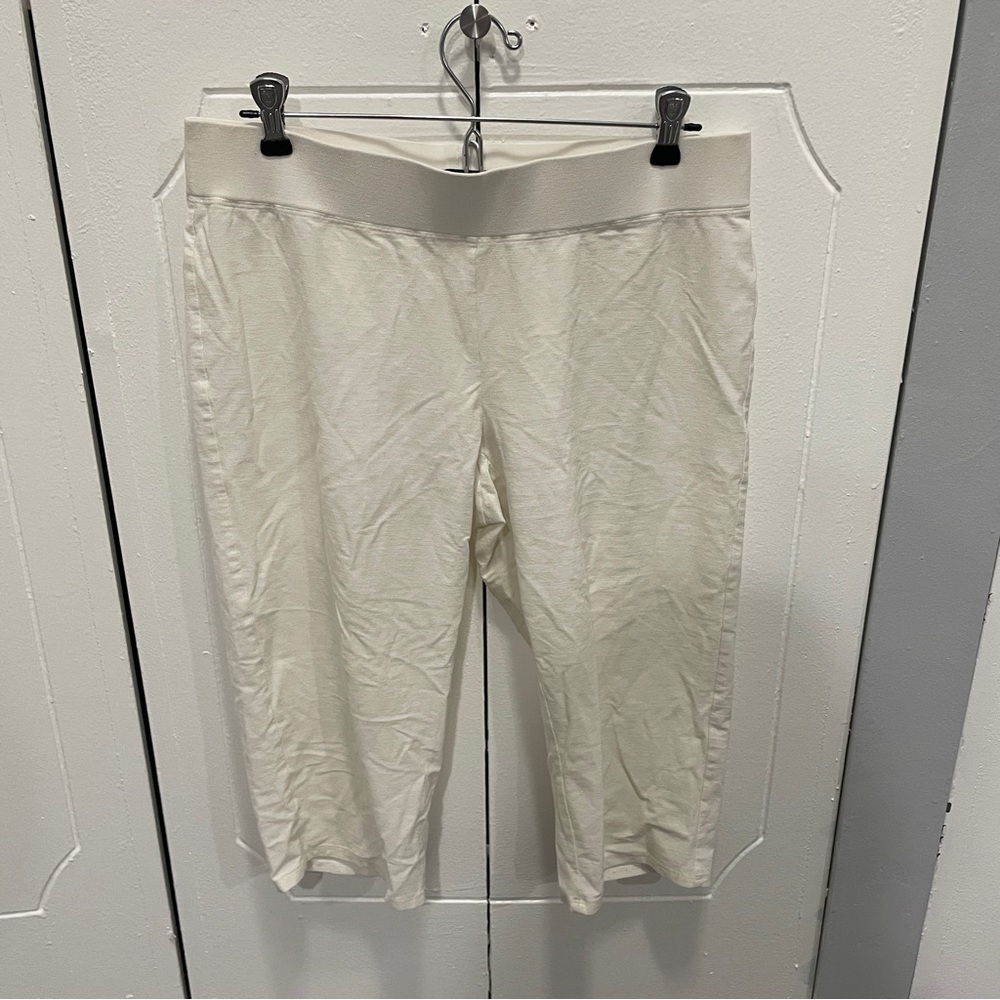 Eileen Fisher Petite White Capri Pants